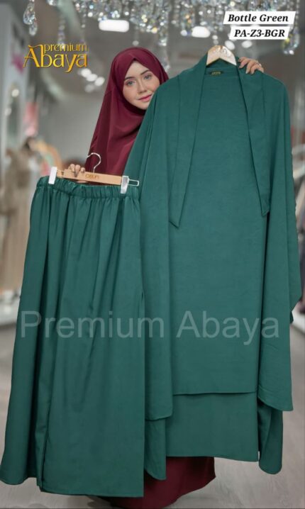 Jilbab V3 Bottle Green