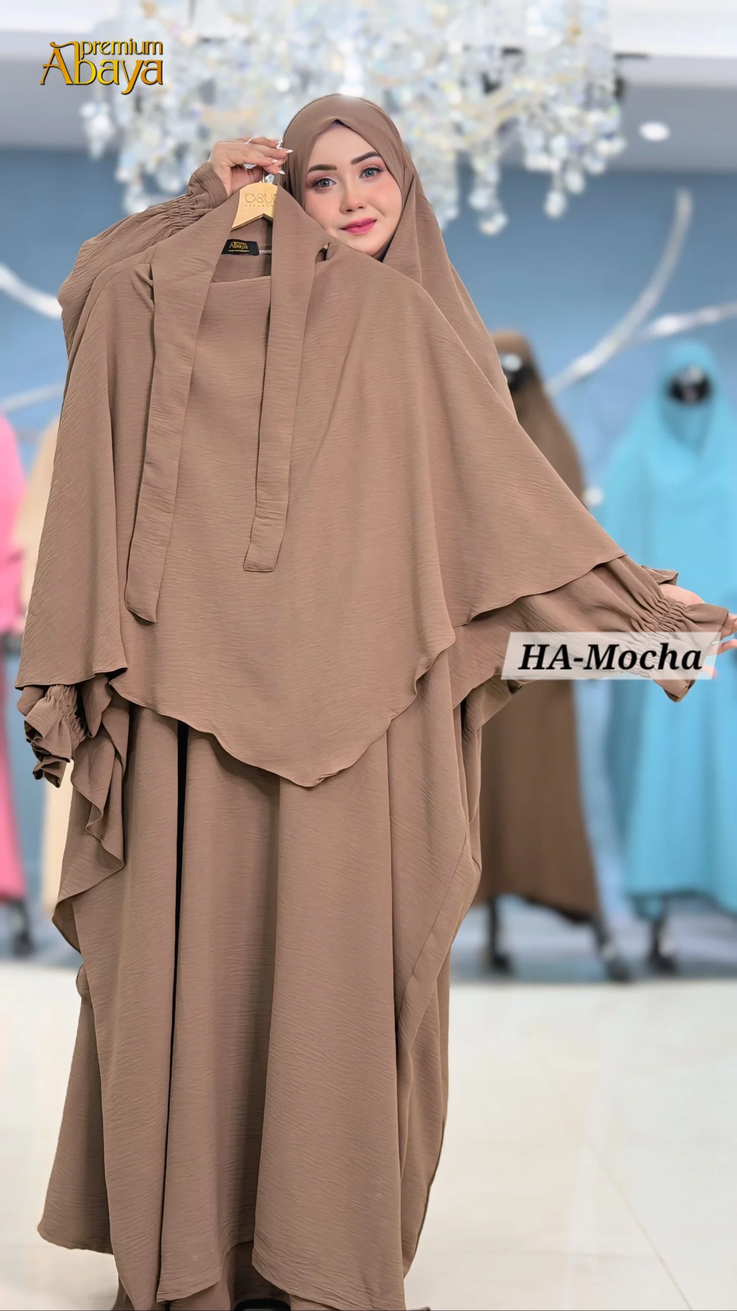 HOOR ABAYA 4 MOCHA Hoor Abaya Premium Cotton Abaya for Women