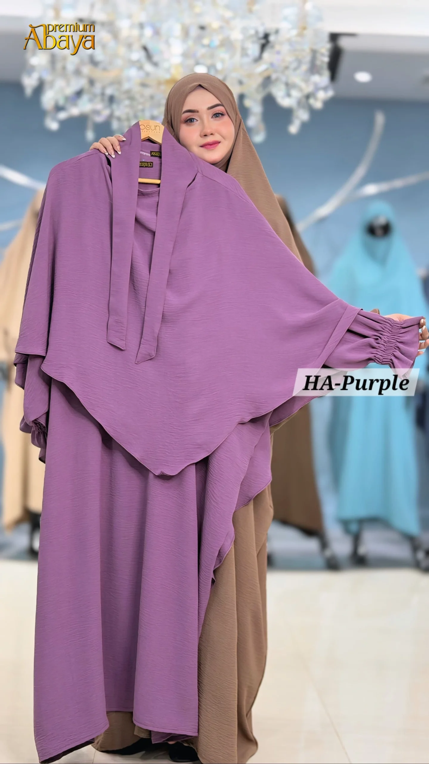 HOOR ABAYA 4.0 PURPLE Hoor Abaya Premium Cotton Abaya for Women