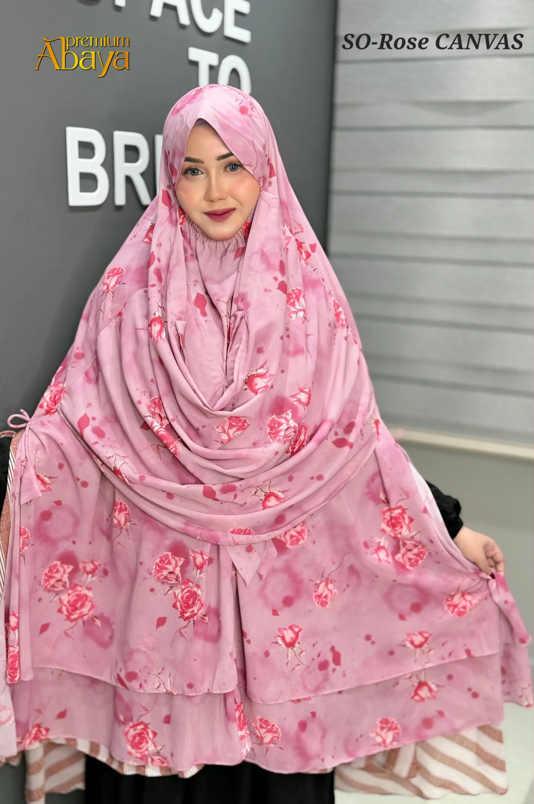 SIDE OPEN HIJAB ROSE CANVAS Side Open Hijab Ready to Wear Imported Georgette